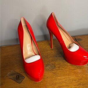 Elegant Red Platform Heels